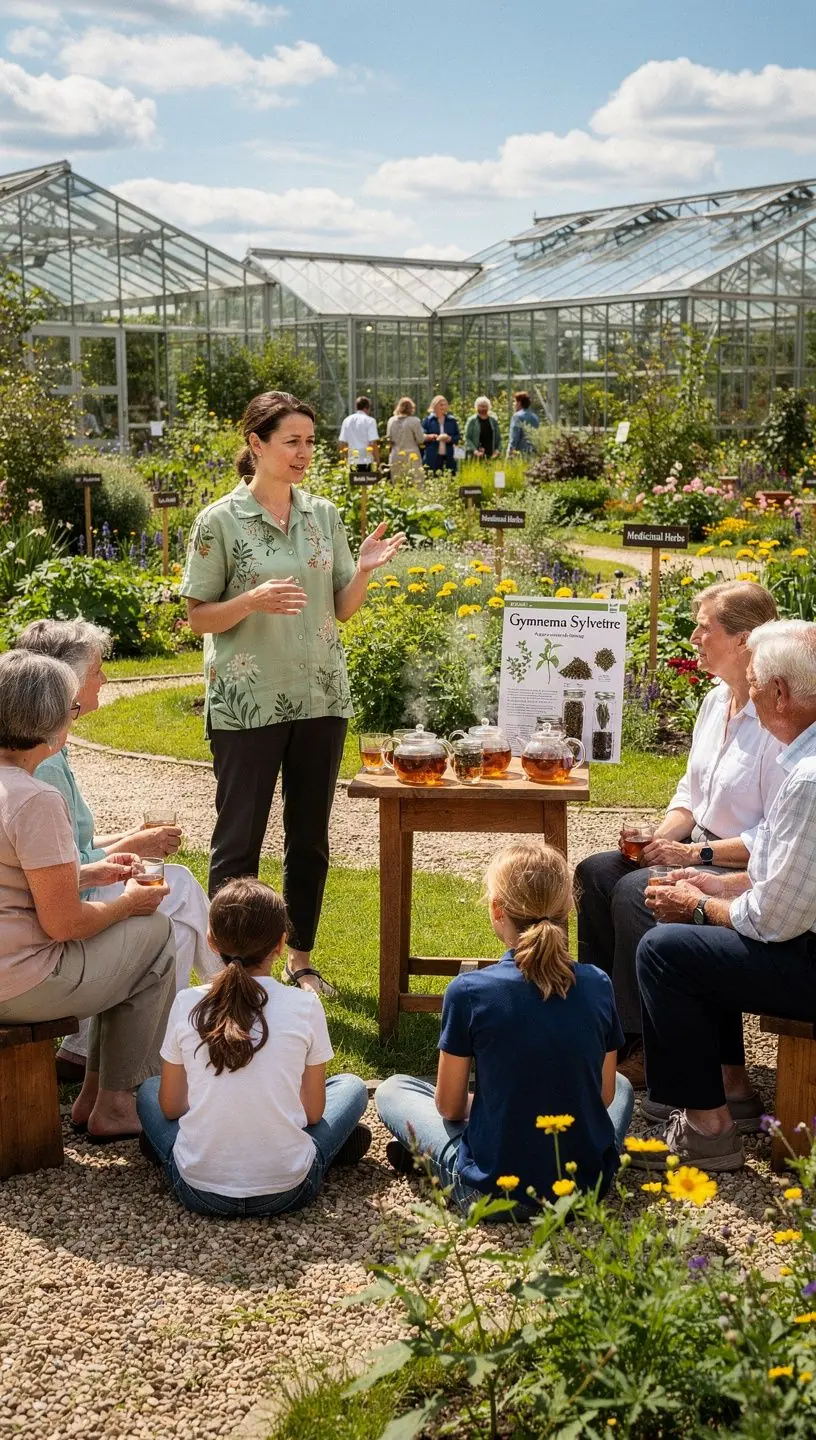 Gymnema Sylvestre arbata, supakuota elegantiškame maišelyje, skirta cukraus kontrolei.